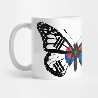 South Korean Monarch Butterfly Flag of Korea To Celebrate Korean Day Mug